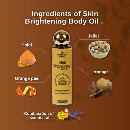 Greenry Magic Skin Brightening Body Oil – Deep Nourishment for Radiant, Glowing Skin