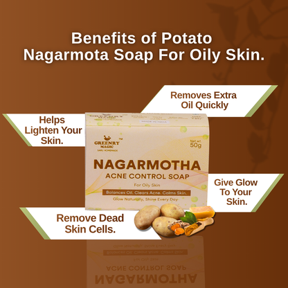 Greenry Magic Nagarmotha Acne Control Soap – Purify, Clear & Balance Naturally