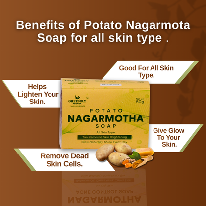 Greenry Magic Potato Nagarmotha Soap – Brighten, Clarify & Refresh Naturally