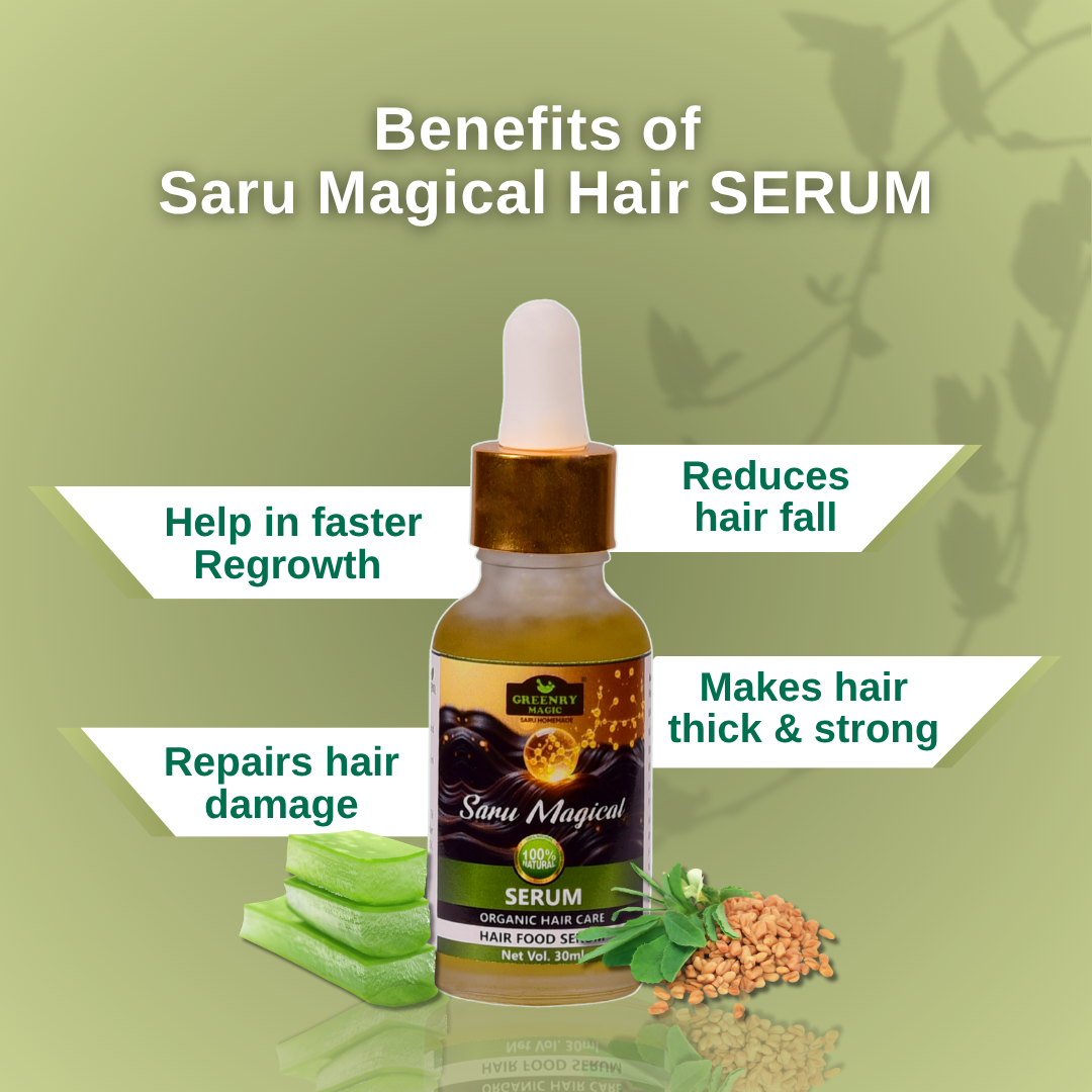 Greenry Magic Saru Magical Hair Serum – Smooth, Shine & Strengthen with Nature’s Touch