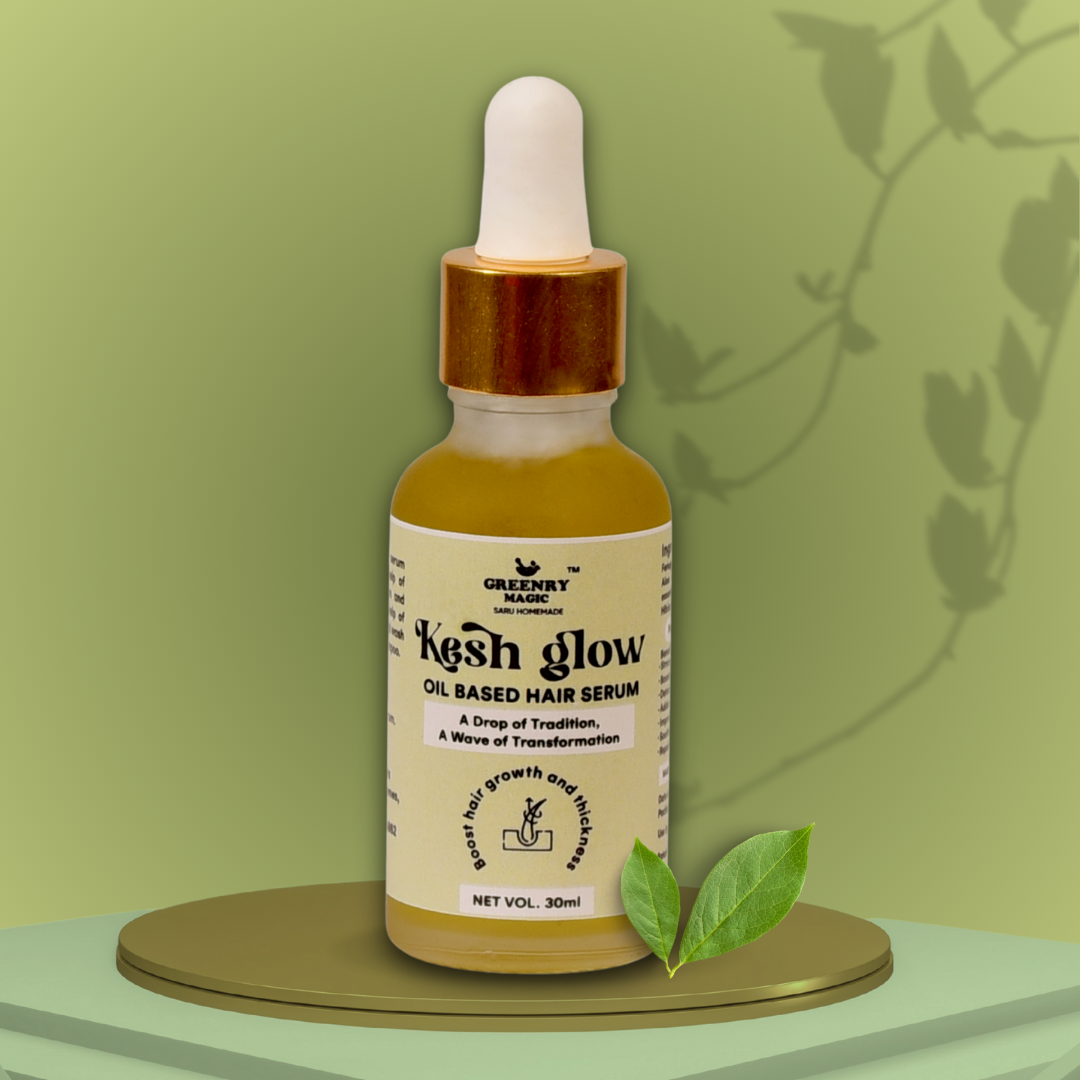 Kesh Glow Hair Serum  
  Ayurvedic Hair Serum for Shine, Frizz Control, and Hair Strength
