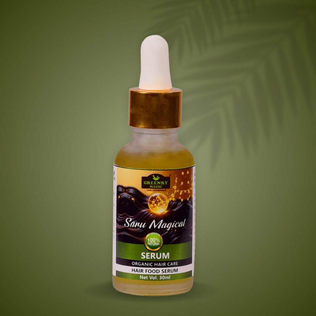 Saru Hair Food Serum  
  Herbal Hair Serum for Shine, Strength, and Scalp Nutrition ,oil ,based ,