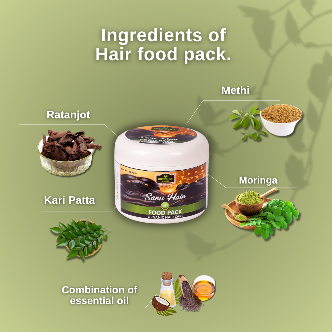 Greenry Magic Saru Hair Food Pack – Nourish, Strengthen & Revive Naturally