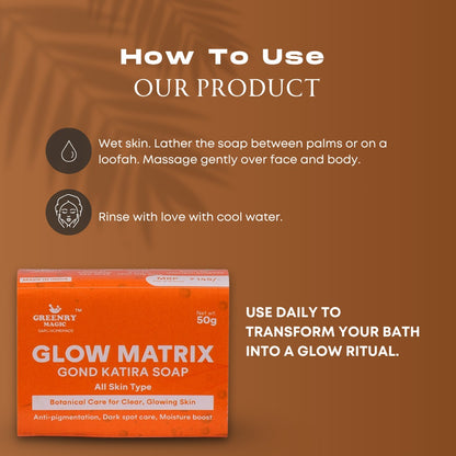 Greenry Magic Glow Matrix Gond Katira Soap – Hydrate, Soothe & Restore Skin Glow Naturally